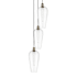 Innovations Lighting Chelsea 3 Light 15" Wide Multi Light Pendant Antique Brass / Clear