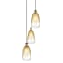 Innovations Lighting Brookhaven Almond 3 Light 13" Wide Multi Light Pendant Antique Brass / Amber