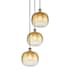 Innovations Lighting Brookhaven Sphere 3 Light 17" Wide Multi Light Pendant Antique Brass / Amber