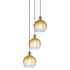 Innovations Lighting Brookhaven Globe 3 Light 15" Wide Multi Light Pendant Antique Brass / Amber