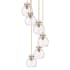Innovations Lighting Newton Sphere 6 Light 19" Wide Multi Light Pendant Brushed Brass / Clear