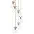 Innovations Lighting Newton Cone 6 Light 19" Wide Multi Light Pendant Brushed Brass / Clear