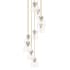 Innovations Lighting Newton Bell 9 Light 23" Wide Multi Light Pendant Brushed Brass / Clear