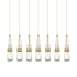 Innovations Lighting Milan 7 Light 49" Wide Linear Pendant Brushed Brass / Clear