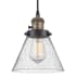 Innovations Lighting Cone 8" Wide Mini Pendant with Shade Black Antique Brass / Seedy