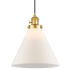Innovations Lighting Cone 12" Wide pendant with Shade Satin Gold / Matte White