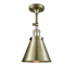 Innovations Lighting Appalachian Single Light 8" Wide Convertible Semi-Flush Ceiling Fixture with 3 Way Control Switch Antique Brass