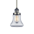 Innovations Lighting Bellmont 7" Wide Mini Pendant - Downrod Suspension Antique Brass / Clear