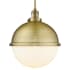 Innovations Lighting Hampden 13" Wide Pendant Brushed Brass / Matte White