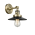 Innovations Lighting Railroad Single Light 8" Tall Bathroom Sconce with Multiple Shade Options Antique Brass / Matte Black