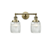 Innovations Lighting Colton 2 Light 16" Wide Bathroom Vanity Light Antique Brass / Thick Clear Halophane