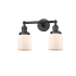 Innovations Lighting Small Bell 2 Light 15" Wide Bathroom Vanity Light with Multiple Shade Options Oiled Rubbed Bronze / Matte White Cased