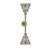 Innovations Lighting Large Cone 2 Light 23" Wide Bathroom Vanity Light with Multiple Shade Options Antique Brass / Plated Smoke