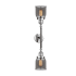 Innovations Lighting Small Bell 2 Light 23" Wide Bathroom Vanity Light with Multiple Shade Options Polished Chrome / Plated Smoked