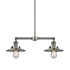 Innovations Lighting Railroad 2 Light 21" Wide Linear Chandelier Antique Brass / Antique Brass