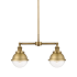 Innovations Lighting Hampden 2 Light 18" Wide Linear Pendant / Converts to Semi-Flus Brushed Brass / Clear