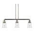 Innovations Lighting Canton 3 Light 39" Wide Linear Chandelier Antique Brass / Clear
