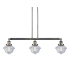 Innovations Lighting Small Oxford 3 Light 40" Wide Linear Chandelier Antique Brass / Clear