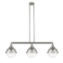 Innovations Lighting Hampden 3 Light 42" Wide Linear Pendant Brushed Satin Nickel / Seedy