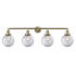 Innovations Lighting Beacon 4 Light 44" Wide Vanity Light Antique Brass / Clear