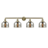 Innovations Lighting Bell 4 Light 45" Wide Vanity Light Antique Brass / Silver Plated Mercury