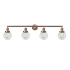 Innovations Lighting Beacon 4 Light 42" Wide Vanity Light Antique Copper / Clear