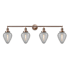 Innovations Lighting Geneseo 4 Light 43" Wide Bathroom Vanity Light Antique Copper / Clear Crackle