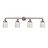 Innovations Lighting Colton 4 Light 42" Wide Bathroom Vanity Light Antique Copper / Clear