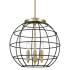 Innovations Lighting Lake Placid 3 Light 16" Wide Cage Pendant Antique Brass / Matte Black