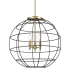 Innovations Lighting Lake Placid 3 Light 22" Wide Cage Pendant Antique Brass / Matte Black