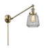 Innovations Lighting Chatham Single Light 25" Tall Hardwired or Plug-In Wall Sconce / Pendant Antique Brass / Clear