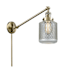 Innovations Lighting Stanton Single Light 25" Tall Hardwired or Plug-In Wall Sconce / Pendant Antique Brass / Vintage Wire Mesh