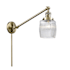 Innovations Lighting Colton Single Light 25" Tall Hardwired or Plug-In Wall Sconce / Pendant Antique Brass / Thick Clear Halophane