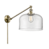 Innovations Lighting X-Large Bell Single Light 13" Tall Bathroom Sconce Antique Brass / Clear