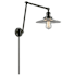 Innovations Lighting Halophane Single Light 30" Tall Plug-In Wall Sconce Oiled Rubbed Bronze / Halophane