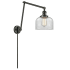 Innovations Lighting Large Bell Single Light 30" Tall Wall Sconce Oiled Rubbed Bronze / Clear