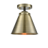 Innovations Lighting Appalachian 8" Wide Semi-Flush Ceiling Fixture Black Antique Brass / Antique Brass