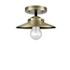 Innovations Lighting Railroad 8" Wide Semi-Flush Ceiling Fixture Black Antique Brass / Antique Brass