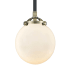 Innovations Lighting Beacon 6" Wide Mini Pendant Black Antique Brass / Matte White