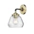Innovations Lighting Fulton Single Light 9" Tall Bathroom Sconce Black Antique Brass / Clear