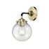 Innovations Lighting Beacon 11" Tall Bathroom Sconce Black Antique Brass / Clear