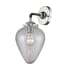 Innovations Lighting Geneseo Single Light 12" Tall Bathroom Sconce Black Polished Nickel / Clear Crackle