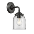 Innovations Lighting Small Bell Single Light 9" Tall Bathroom Sconce Oil Rubbed Bronze / Clear