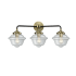 Innovations Lighting Small Oxford 3 Light 26" Wide Bathroom Vanity Light Black Antique Brass / Clear