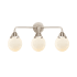 Innovations Lighting Beacon 3 Light 24" Wide Vanity Light Polished Nickel / Matte White