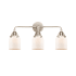 Innovations Lighting Bell 3 Light 23" Wide Vanity Light Polished Nickel / Matte White
