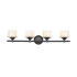 Innovations Lighting Laguna 4 Light 33" Wide Vanity Light Black / White / Clear