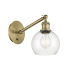 Innovations Lighting Athens 12" Tall Wall Sconce Antique Brass / Clear