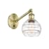 Innovations Lighting Rochester 8" Tall Wall Sconce Antique Brass / Clear
