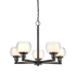 Innovations Lighting Cairo 5 Light 20" Wide Chandelier Black / White / Clear